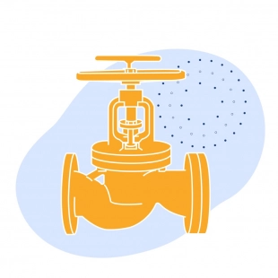 Чугунный клапан обратный фланцевый Ду 40 мм Ру 25 кгс/см2 ГОСТ 27477-87