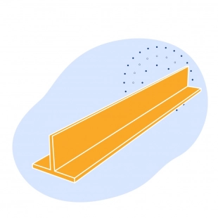 Алюминиевый профиль Т-образный 84x56x24x3 мм ВД17 ГОСТ 29296-92