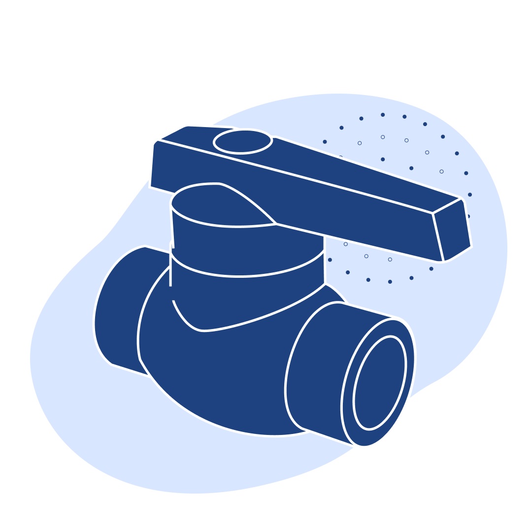 Кран полипропиленовый шаровый Ду 40 мм