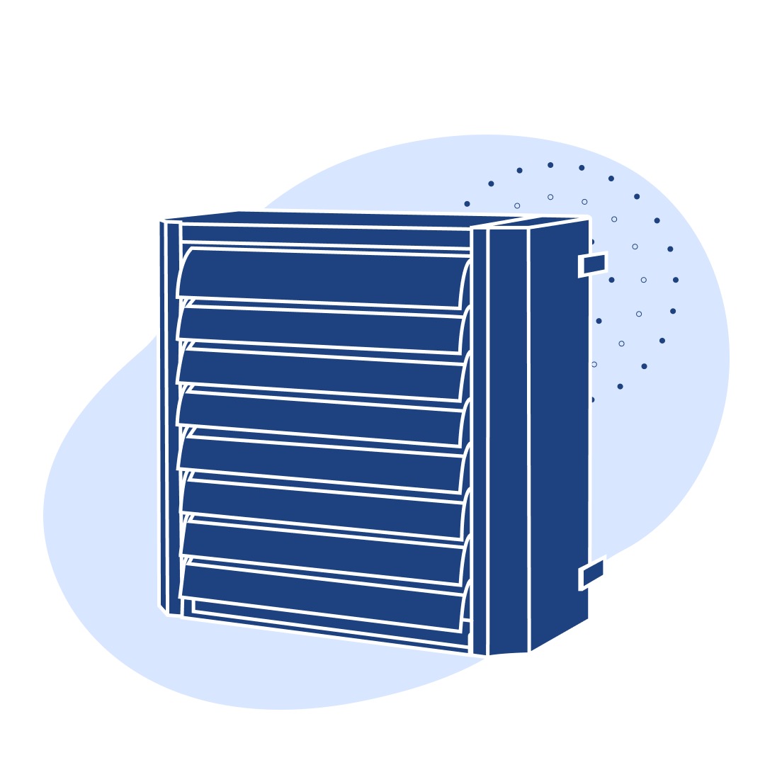 Воздушно-отопительный агрегат 2600 м3/ч 24 кВт 150/70 °С
